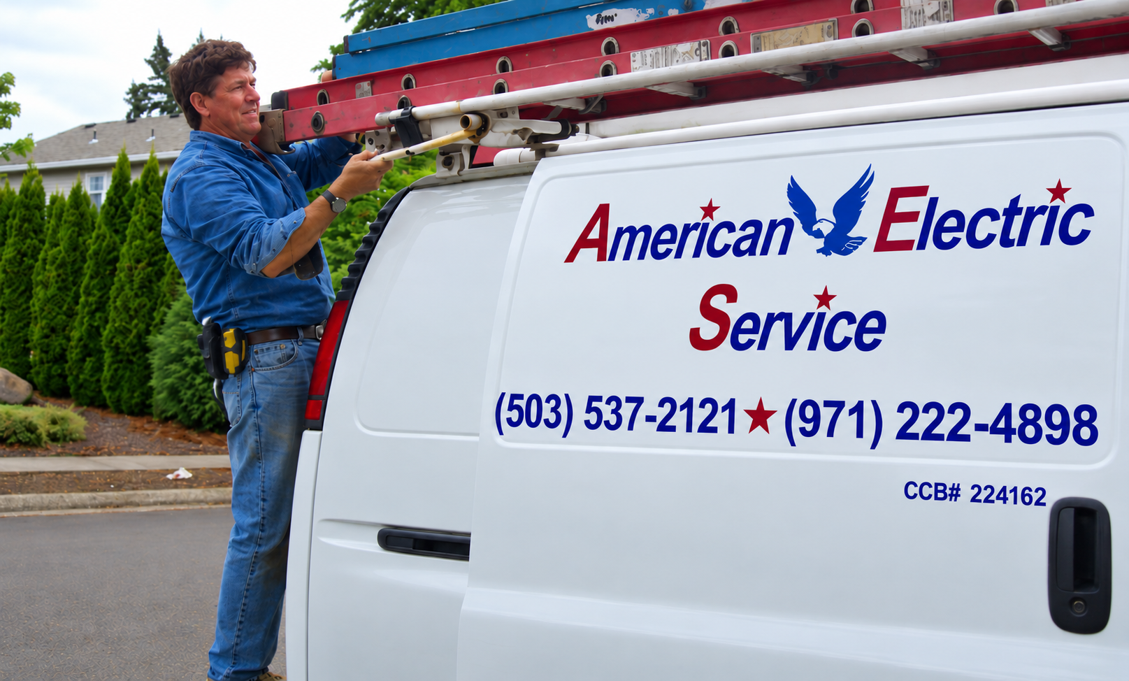 American Electric Service electrician serving Tigard, Portland Metro and Newberg Oregon